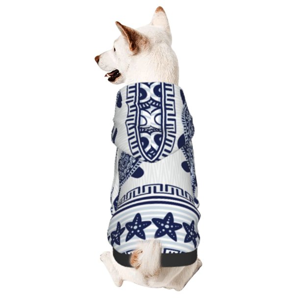 Fotbe Sea Underwater Turtles Sudadera con Estampado para Perros Pequeños – Suéter con Capucha para Mascotas, Tela Suave de Forro Polar con Bolsillo-XX-Large