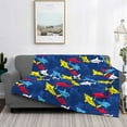 thumbnail image 2 of Naloa Cartoon Shark Flannel Blankets - Thick and Warm Blanket for Winter, Soft Fuzzy Plush King Blanket for All Seasons60"x50", 2 of 6