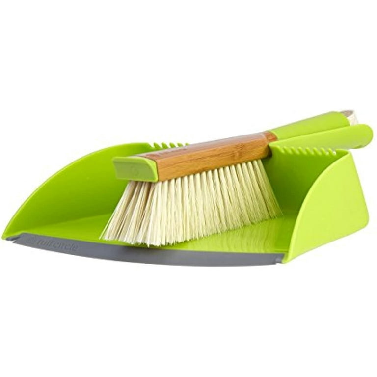  Full Circle Clean Team Brush & Dustpan Set, Green