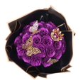 thumbnail image 1 of Rosas Con Purpurina De Bricolaje: Ramo Artificial De Flores Artificiales De Color Azul, Rojo, Rosa Y Morado Brillante, ¿Perfecto Para El Regalo Del Día De La Madre? ¿Aniversario? Bodas - 25 Rosas (Púr, 1 of 5