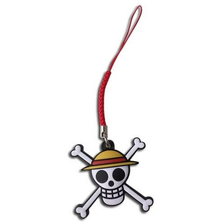 Cell Phone Charm - One Piece - Straw Hat Pirates Jolly Roger Pvc Phone Charm