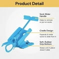 thumbnail image 4 of CUKIXA Sock Slider Aid for Elderly & Pregnant Women, No Bending Required, Assistive Device for Socks Compression Stockings, with Non-Slip Grip (Blue), 4 of 6