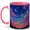 Pink, variant on Crescent Moon Sky 11oz Ceramic Mug, Colorful Starry Night Art