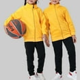 thumbnail image 2 of SGMVNU Girls Boys Full-Zip Jacket With Pockets for Children 5-9 Years, Long Sleeve Zipper Jackets Casual Fall Coats for Kids,Yellow,8-9 Years, 2 of 3