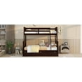 thumbnail image 4 of Twin-Over-Full Bunk Bed with Ladders and Two Storage Drawers(Espresso), 4 of 9