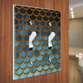 thumbnail image 3 of WIRESTER 2-Gang Toggle Wall Plate/Switch Plate Cover, Mermaid Scales Watercolor, 3 of 6