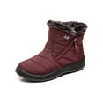 thumbnail image 3 of Harsuny Womens Winter Snow Boots Warm Ankle Boots Waterproof Shoes Red Size 5, 3 of 8