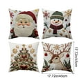 thumbnail image 4 of Christmas Decorative Throw Pillow Covers Set of 4, 18x18" Christmas Pillow Covers Decorative Pillow Cases with Soft Fabric Hidden Zipper Party Supplies, 4 of 7