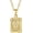 a. Gold AA, variant on Square Initial Necklace for Women, Gold/Platinum Plated A-Z 26 Letters Pendant Necklace, Large Capital Monogram Retangle Tag Necklace, Resizable Chain 20"-22"
