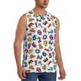 thumbnail image 2 of Pofeuu Colorful Numbers Print Men's Muscle T-Shirt, Sleeveless, Muscle Tank, Classic Muscle Tee Top For Men Casual Sleeveless Muscle T-Shirt Trendy Clothes-3X-Large, 2 of 7