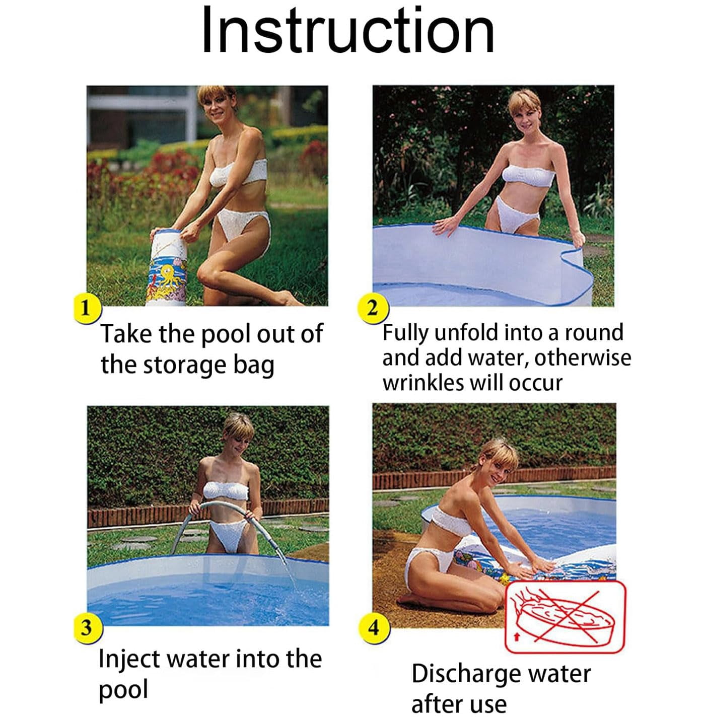 50" Foldable Kiddie Pool - Swimming Pond & Ocean Ball Pit for Kids,Toddlers,Adults,Pet Dogs - Quick Setup Collapsible Round Wading Pool for Indoor Outdoor Backyard,Lawn,Summer Water Play
