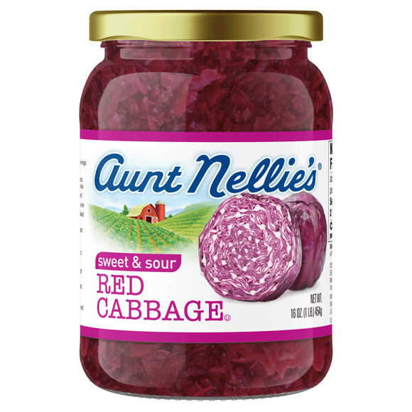 Aunt Nellie's Sweet & Sour Red Cabbage Jar, 16 oz