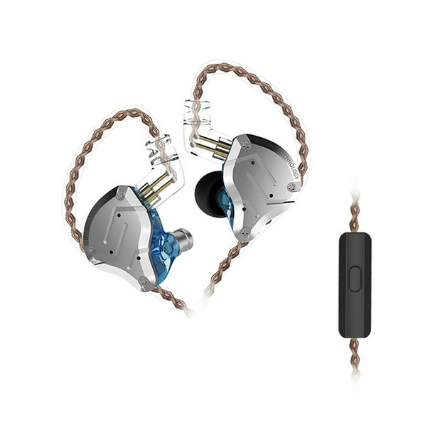 Auricular KZ ZS10 pro Tecnología híbrida a prueba de sudor Auriculares deportivos con cable Auriculares portátiles para caminar Sonido Música Manos libres Trotar Azul con micrófono Advancent EL005374-04B