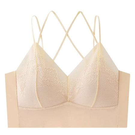 Bras for Women No Underwire Plus Size Women s Sexy Middle Aged and Elderly Comfortable Soft Thin Printed Underwear Large Size Underwear Bra Adjustable Shoulder Straps Savings Up to 30% off L Khaki