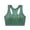Green, variant on Women's Solid Color Push Up Sports Bra Yoga Running Fitness Vest Shockproof Support Underwear,Color:Yellow