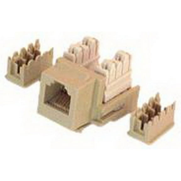 IEC RJ1106F-MT110 RJ11 6 Position Keystone Connector Female Ivory with 110 Termination