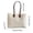 White, variant on Pu Leather Tote Women Weekender Bag Shopper Handbag Travel Purse Large Capacity Travel Bag for Work Office Daily Commuting Use