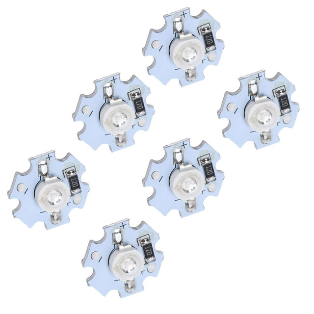 LHCER 25Pcs 0.5W 5V High Power LED Lamp Bead Light Source Chip With Aluminum Plate( YA