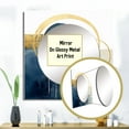 thumbnail image 3 of Designart "Lunar Bliss Against Blue Skyline Of Yesteryears IV" Transitional Gold Large Square Mirror - Square Bedroom Mirror Printed Wall Decor - Transitional Square Printed Wall Mirror Art, 3 of 5