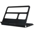 thumbnail image 1 of Soporte para tableta Soporte multifuncional para tableta de teléfono móvil Soporte de escritorio plegable Diseño de almacenamiento vertical Estructura estable Aplicación amplia Negro Meterk Soporte para tableta, 1 of 6
