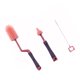 thumbnail image 3 of Cepillo de botella de bebé Botella pequeña Silicona Scrubber Cepilleador Conjunto de cepillos (rosa), 3 of 5