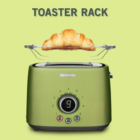 Sencor - 2-Slice Wide-Slot Toaster - Light Green