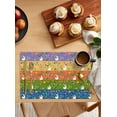 thumbnail image 2 of Easter Placemats Set of 4,Washable Woven Burlap Cloth Fabric Placemat for Square/Rectangle/Round/Oval Dining Table,Easy Clean Place Mats for Kids Easter Bunny Spring Botanical Wildflower Leaves, 2 of 6