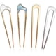 thumbnail image 1 of RV 4 horquillas para el pelo en forma de U, horquillas de metal francés, horquillas para moño para mujeres y niñas oso de fresa Electrónica, 1 of 5