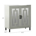 thumbnail image 6 of Twin Star Home Bar Cabinet with Mirrored Doors and Stemware Rack, 6 of 13
