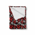 thumbnail image 2 of Abstract Soft Flannel Fleece Throw Blanket, Modern Pattern Swirl Shapes Dots Spirals Vintage Style Illustration, Cozy Plush for Indoor and Outdoor Use, 50" x 70", White Black, by Ambesonne, 2 of 6