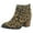 Leopard Suede, variant on Womens Brown Animal Print Waterproof Cushioned Nancy Almond Toe Block Heel Leather Booties 8.5 M