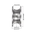 thumbnail image 2 of Uxcell 1pcs U Groove Track Wheel, 1.89" 304 Stainless Steel Sliding Gate Double Bearing Rollers for Inverted Track, 2 of 6
