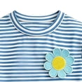 thumbnail image 7 of KPOPLK Kids Toddler Infant Girls Clothes Outfit Sets 2 Piece Casual Heart Print Short Sleeve Round Neck Top Shirt+Pants for 3 6 9 12 Months 2t 3t 4t(3-4 Years,Blue), 7 of 7