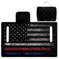 thumbnail image 5 of Xixirimido Golf Cart Seat Covers, Universal Golf Cart Seat Towel Blanket Quilted with 4 Pockets Fits for EZGO, Yamaha, Club Car & More 2-Seat Carts, Retro American Flag, 5 of 8
