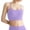 Purple, variant on Bxsruta Womens Sports Bra Seamless Crop Tank Racer Back Spaghetti Strap Workout Yoga Padded Bra Black S