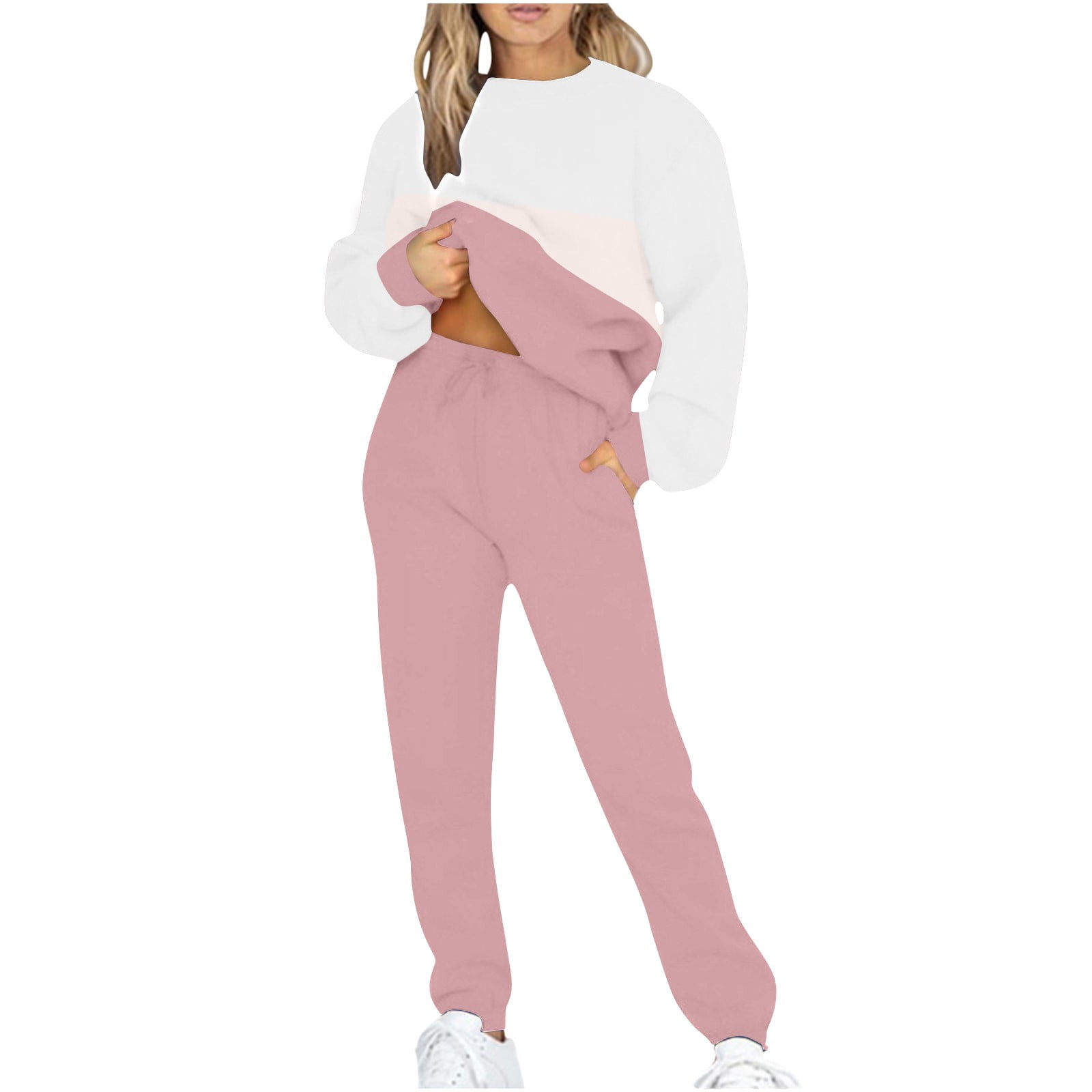 TIHLMK Track Suits for Women Set Sales Clearance Women Tracksuit ...