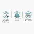 thumbnail image 6 of Zenna Home Rust-Resistant Steel Adjustable Tension Shower Rod, 26" to 76", Black, 6 of 7