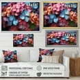 thumbnail image 4 of Designart "Pink Blue Hydrangea composition Of Natures" Floral Floater Framed Canvas Art Print, 4 of 7