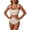 Khaki, variant on Women's Solid Color Backless Bikini Swimsuit Off-Shoulder High Cut Monokini with Removable Padded Bra for Beach Vacation Pool Party, Blue L