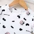 thumbnail image 7 of Coerni Kids Toddler Baby Girls Spring Summer Cartoon Cow Print Short Sleeve T Shirt Tops Clothes Cute Girl Shirts, 7 of 7