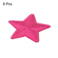 thumbnail image 3 of Parche de lentejuelas de 5 estrellas Uxcell, parches de planchar, parche de lentejuelas para reparación de ropa 90x90mm/3.54x3.54" Paquete de 6 (Rojo Rosa), 3 of 7