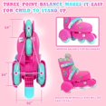 thumbnail image 3 of SubSun Roller Skates for Toddler Girls Boys 3-Point Balance with Light Up Wheels Princess Pink Small(11C-1), 3 of 7