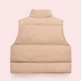 thumbnail image 4 of Khaki Boy Girl Kids Girl Boy Sleeveless Loose Fit Vest Padded Jacket Outfits for Child Fleece Lined Sherpa Cami Tank Warm Thick Fuzzy Winter Fall 2025 Clothing Trendy 2 Years, 4 of 5