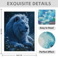 thumbnail image 3 of Diamond Art Kits for Adults - 5d Majestic White Lion Amidst Flowers Diamond Painting for Adults, Diamond Art for Adults Beginners, Diamond Painting Kits for Adults for Home Wall Decor, 3 of 7