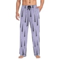 thumbnail image 4 of Black Trees Men's Lightweight Pajama Bottoms Stretch Elastic Waist Side Pockets Spring Fall, 4 of 7