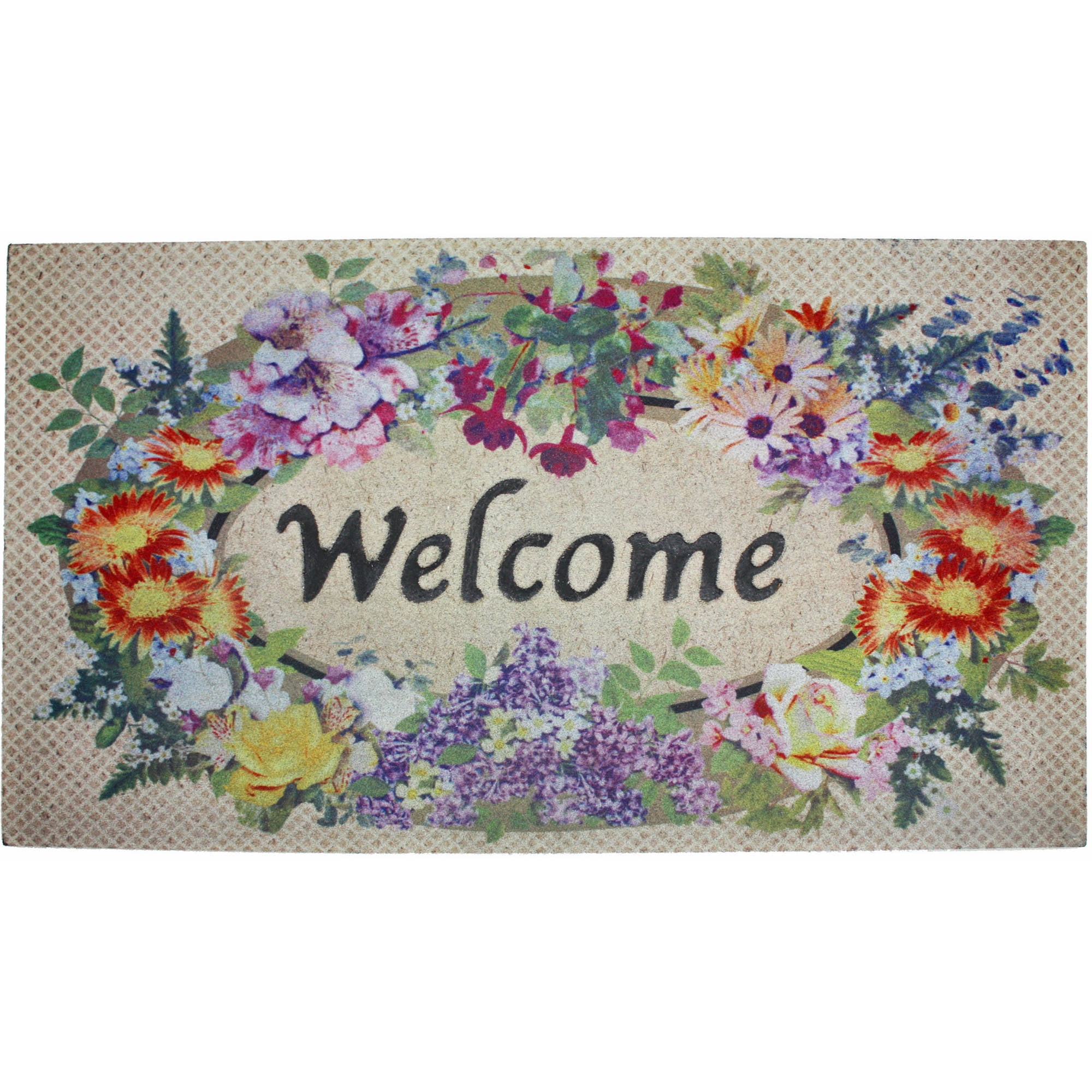 J & M Home Fashions Floral Doormat 18x30