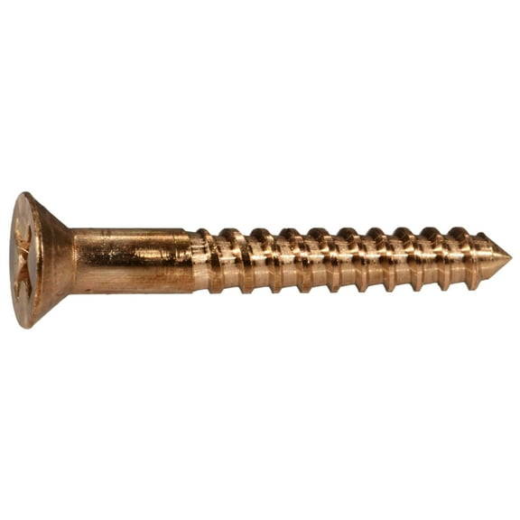 #6 x 1" Silicon Bronze Phillips Flat Head Wood Screws (8 pcs.)