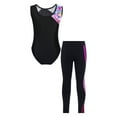 thumbnail image 2 of Alvivi Kid Girls Athletic Outfit Ballet Gymnastic Leotard with Leggings Activewear, 2 of 6