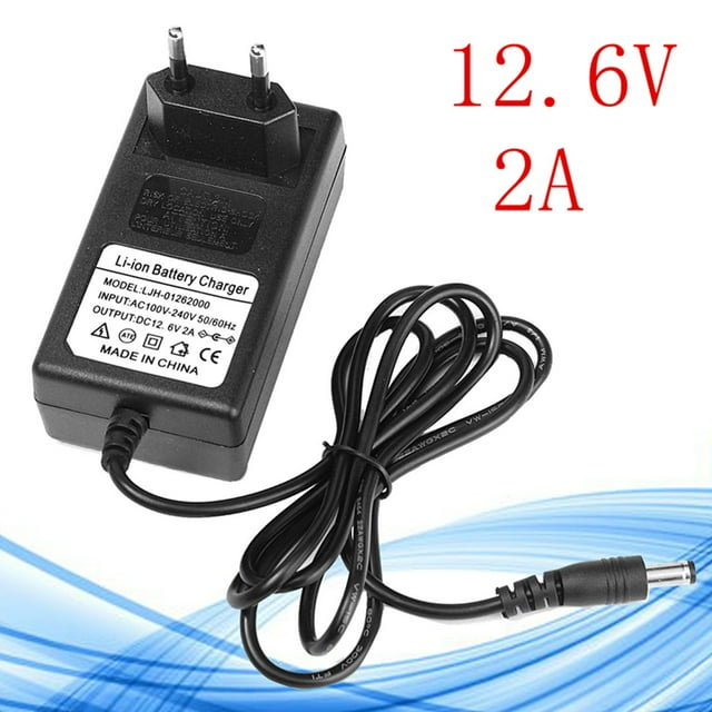 DC12.6V 2A AC100-240V Battery Rechargeable Charger Adapter EU plug
