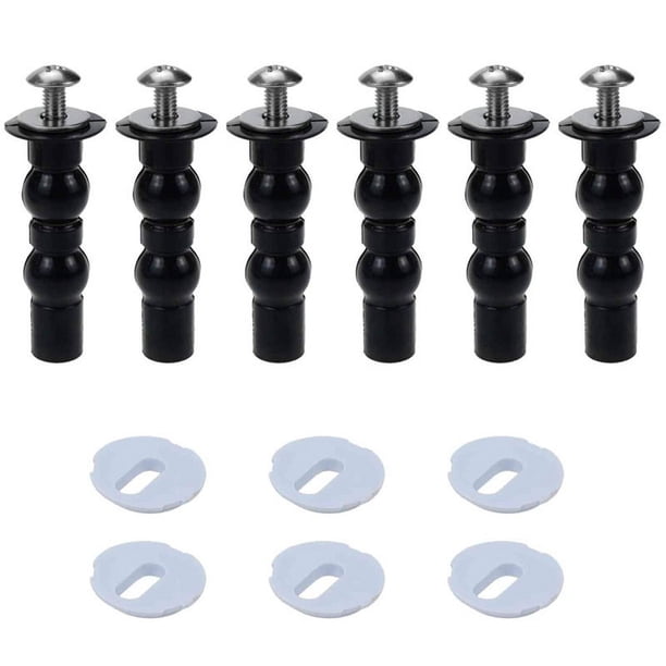 6 tornillos universales para bisagra de tapa de inodoro, sujetadores de goma expandibles para orificios ciegos, tuercas de fijación superior, tornillos de montaje superior, bisagras para asiento de inodoro, 3 pares Sailing Electrónica